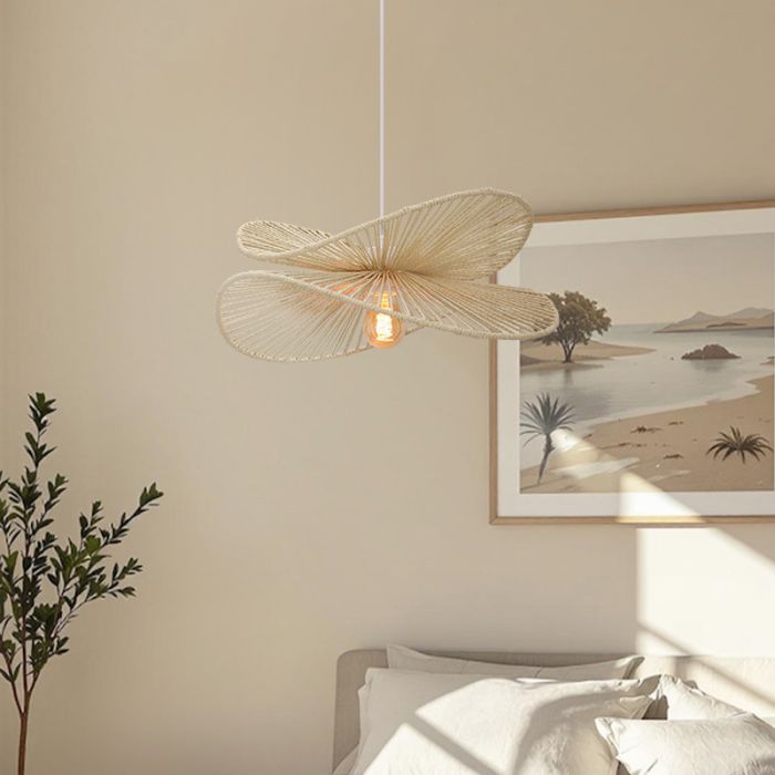 Papieren hanglamp beige, Rosalie
