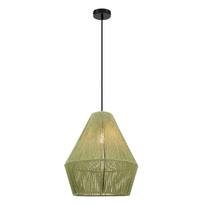 Landelijke hanglamp groen, Holly