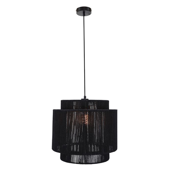 Landelijke hanglamp zwart, Sanny