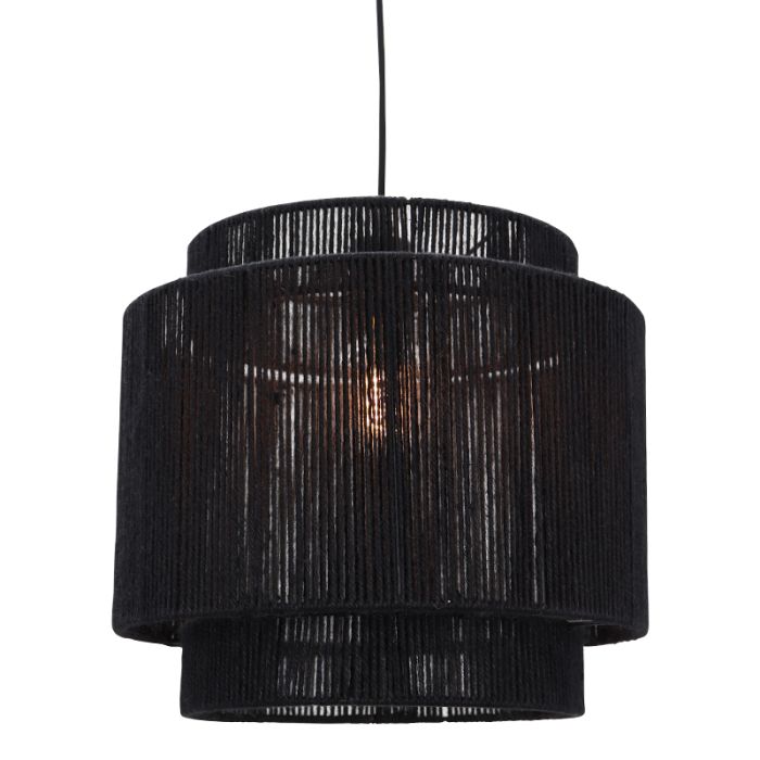Landelijke hanglamp zwart, Sanny