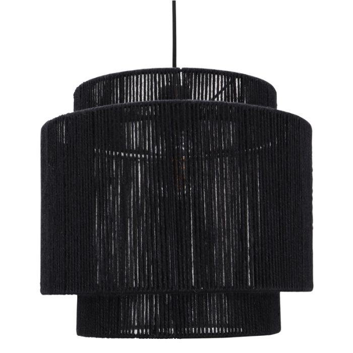 Landelijke hanglamp zwart, Sanny