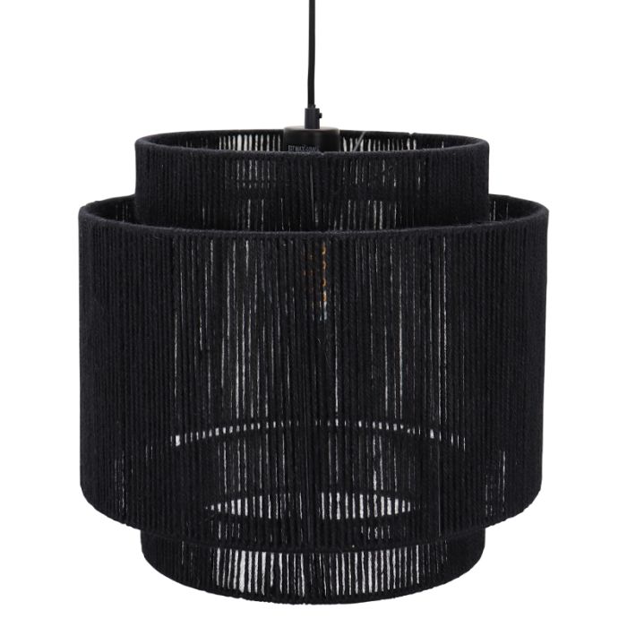 Landelijke hanglamp zwart, Sanny