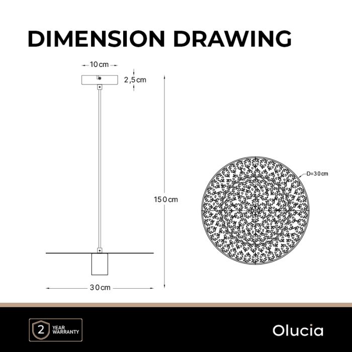 Design hanglamp messing, Sienna