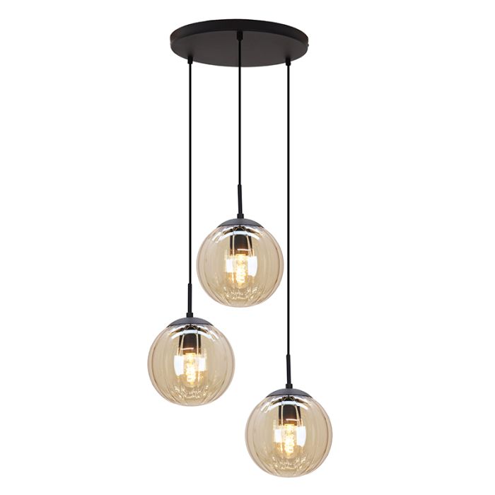 Retro hanglamp amber, Rifka