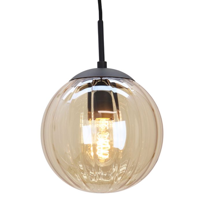 Retro hanglamp amber, Rifka