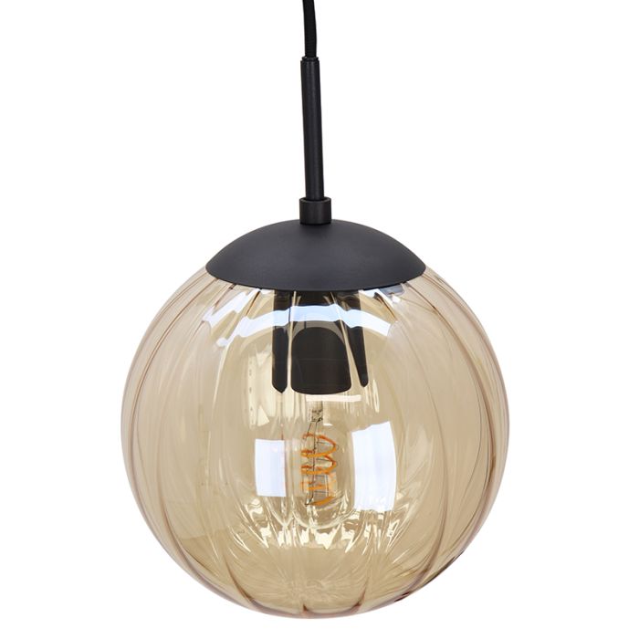 Retro hanglamp amber, Rifka