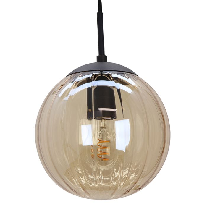 Retro hanglamp amber, Rifka