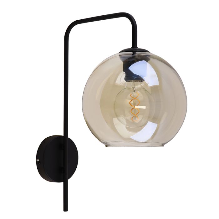 Design wandlamp amber, Giada, met schakelaar