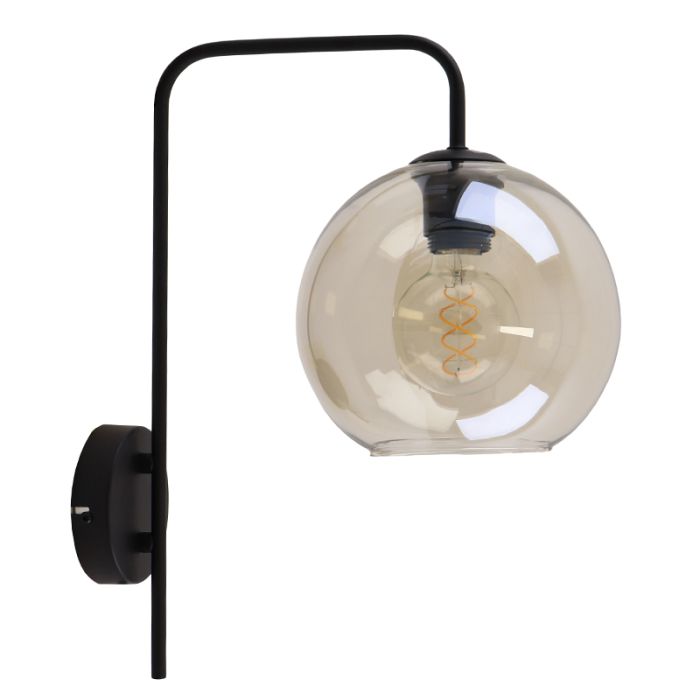 Design wandlamp amber, Giada, met schakelaar
