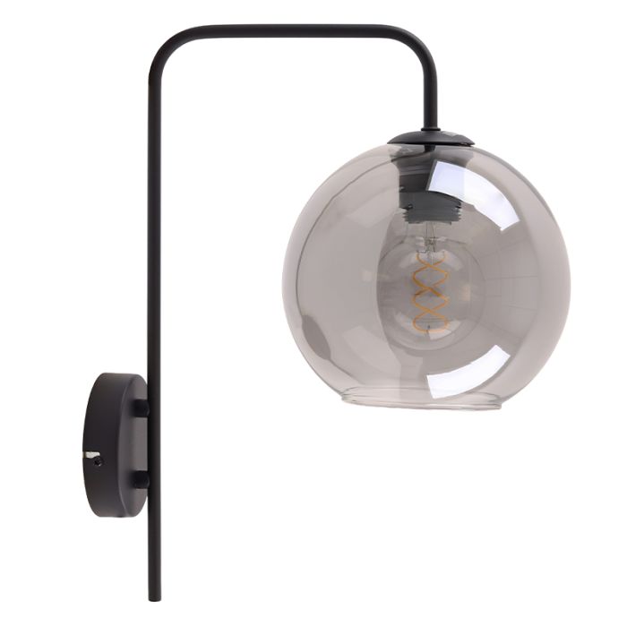 Design wandlamp grijs, Giada, met schakelaar