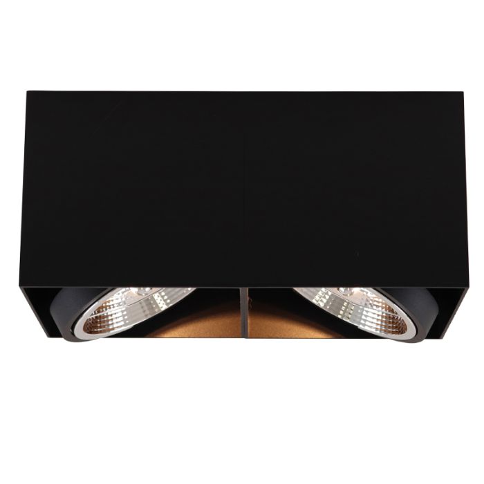Moderne opbouwspot zwart, Mario