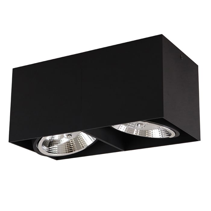 Moderne opbouwspot zwart, Mario