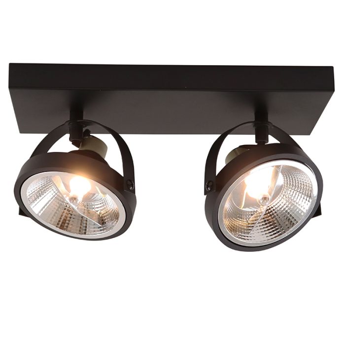 Moderne plafondlamp zwart, Morris