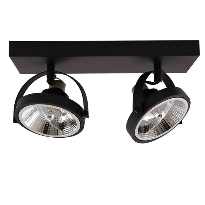 Moderne plafondlamp zwart, Morris