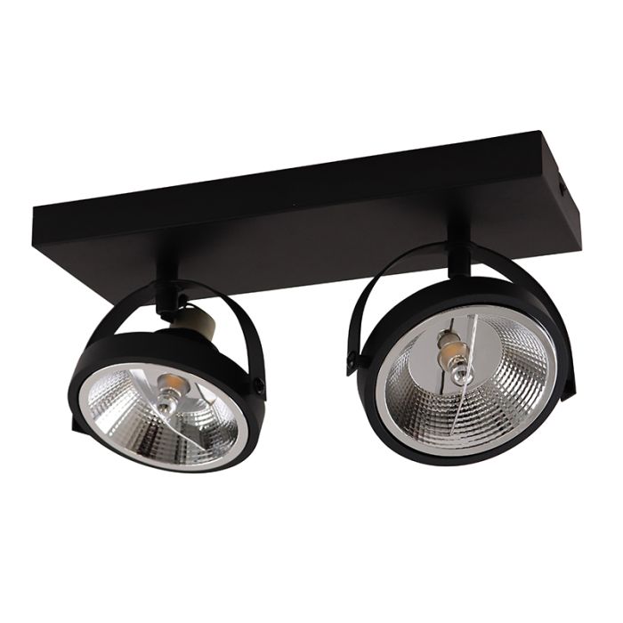Moderne plafondlamp zwart, Morris