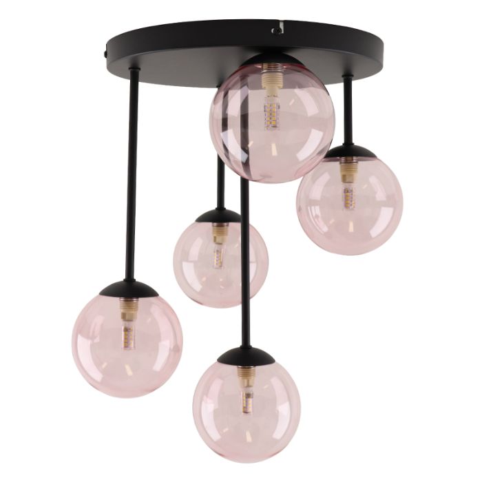 Design plafondlamp roze, Stacy
