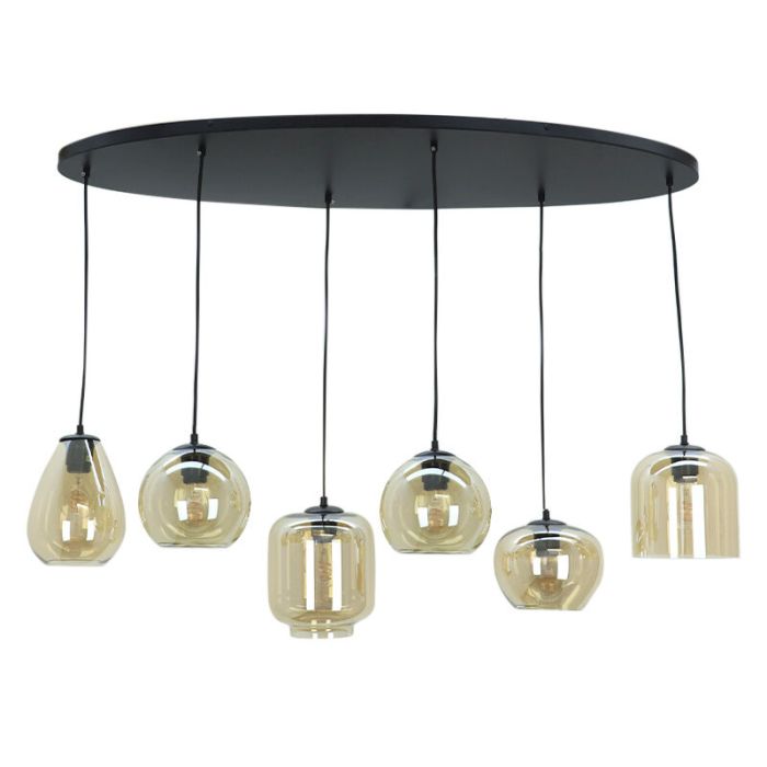 Moderne hanglamp amber, Caia