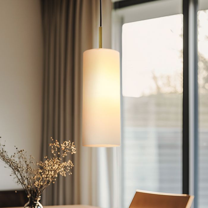 Moderne eettafel hanglamp wit, Gaya