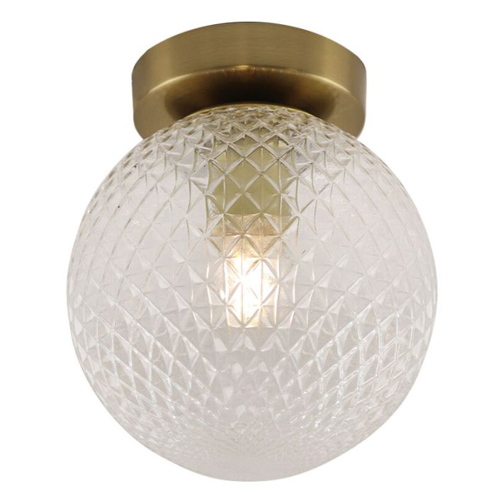 Retro plafondlamp transparant, Johnson