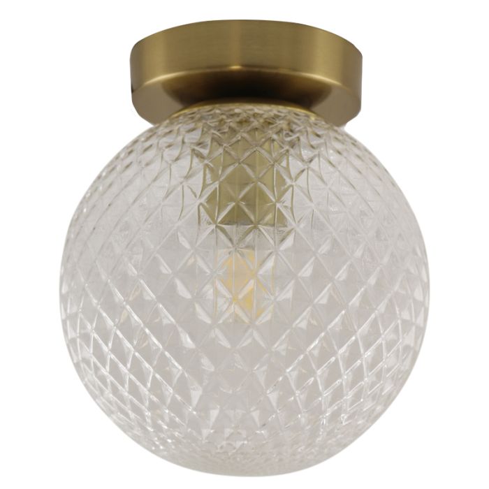 Retro plafondlamp transparant, Johnson