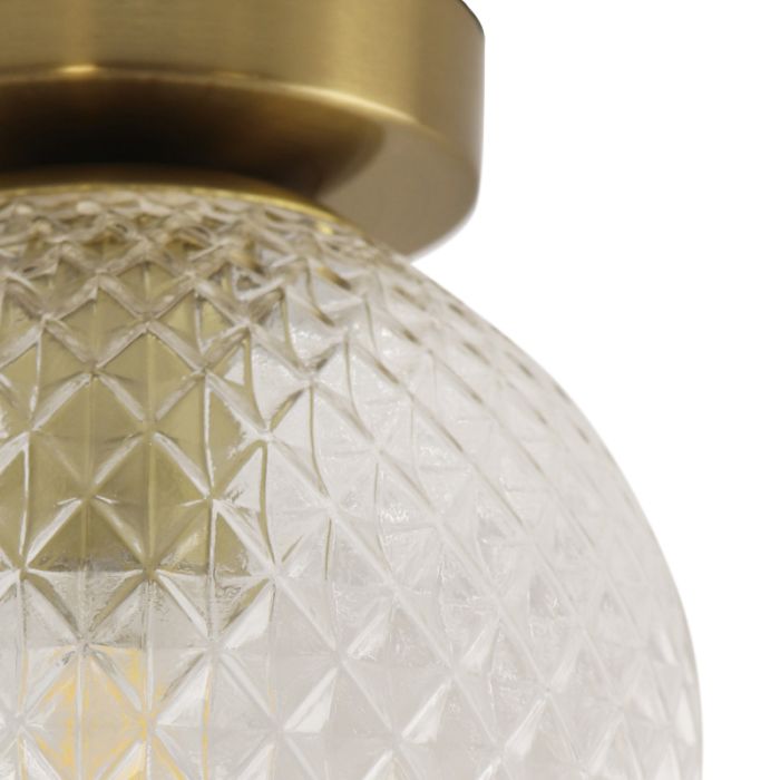 Retro plafondlamp transparant, Johnson