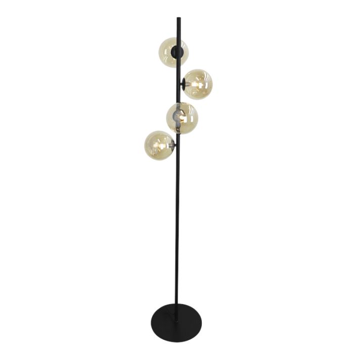 Design vloerlamp amber, Remo, met schakelaar