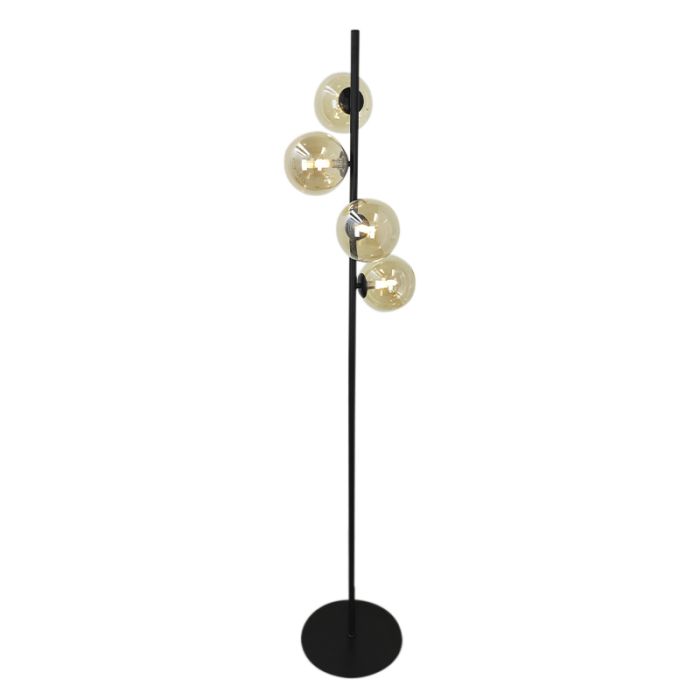 Design vloerlamp amber, Remo, met schakelaar