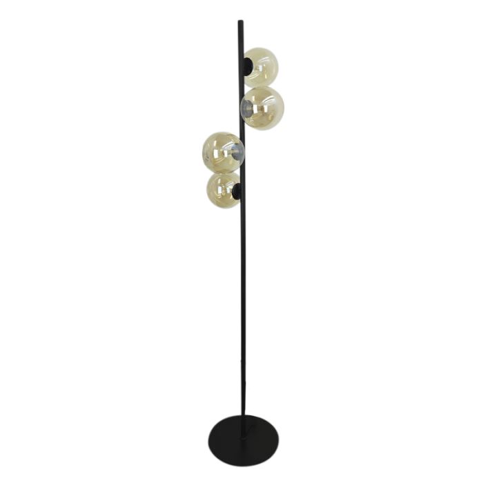 Design vloerlamp amber, Remo, met schakelaar
