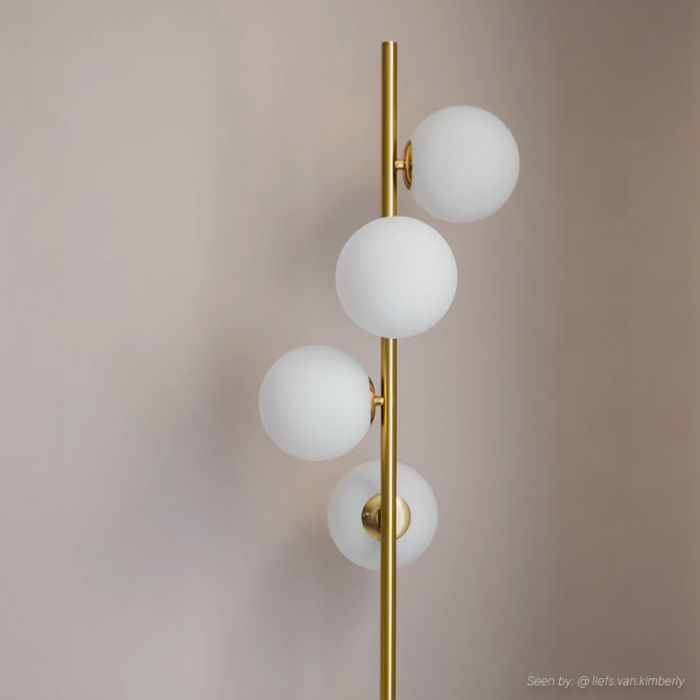 Design vloerlamp wit, Remo, met schakelaar