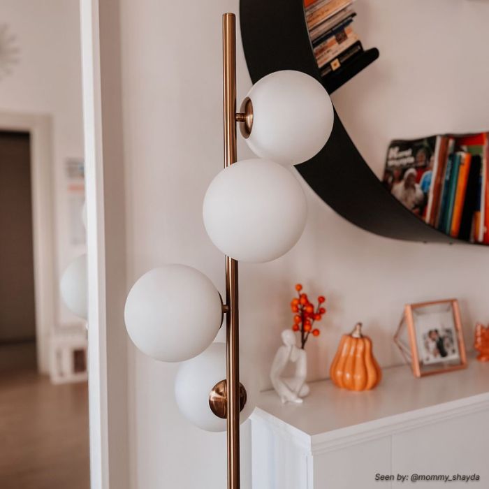 Design vloerlamp wit, Remo, met schakelaar