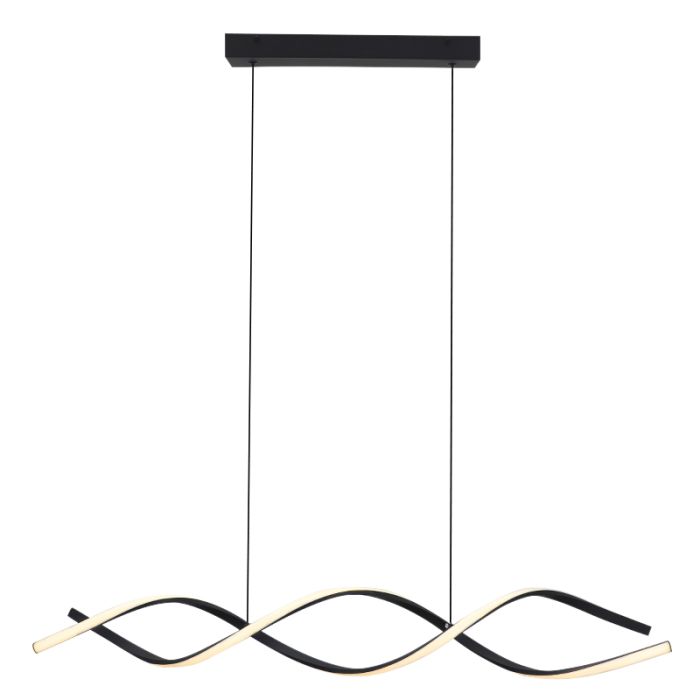 Design hanglamp zwart, Kuno, 45W, 3000K LED, 3-staps dimbaar