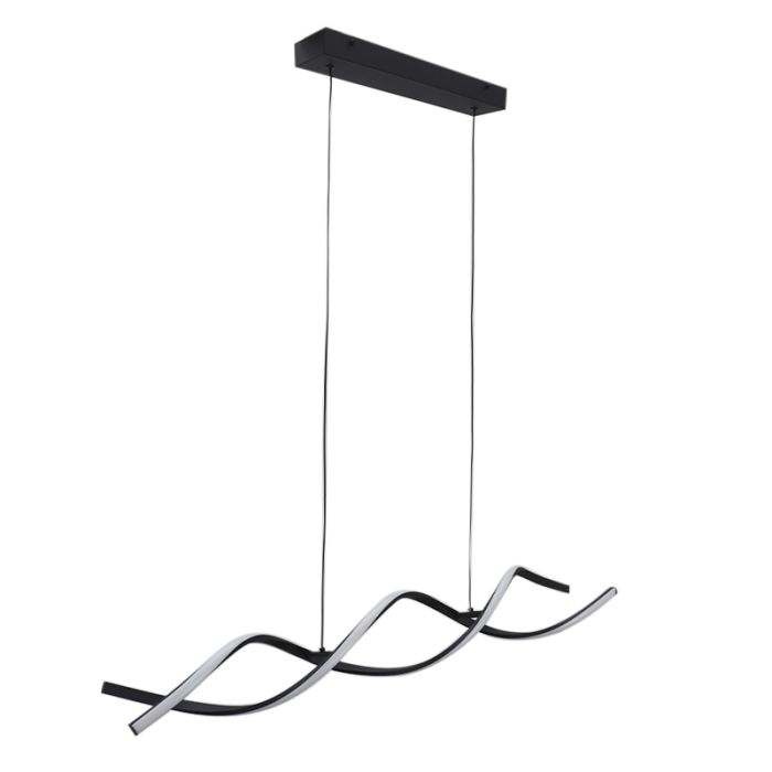 Design hanglamp zwart, Kuno, 45W, 3000K LED, 3-staps dimbaar