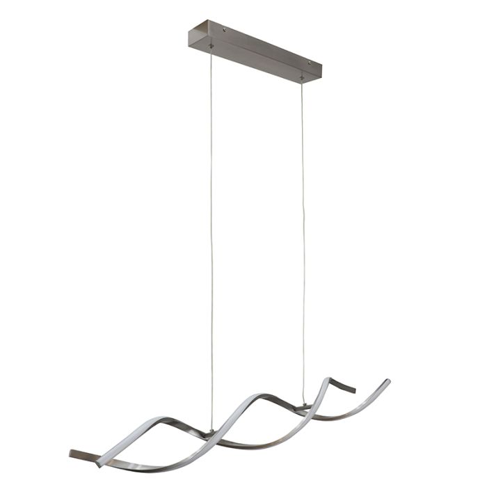 Design hanglamp zilver, Kuno, 45W, 3000K LED, 3-staps dimbaar