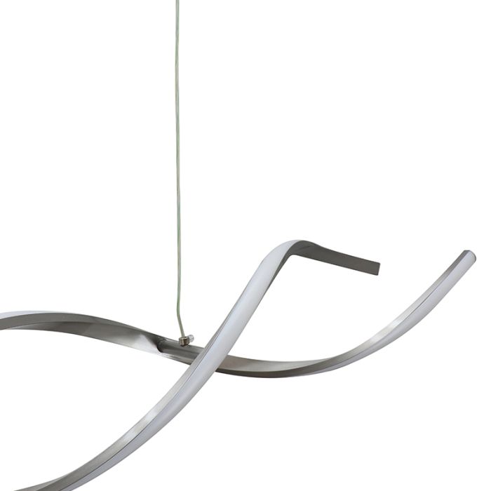Design hanglamp zilver, Kuno, 45W, 3000K LED, 3-staps dimbaar