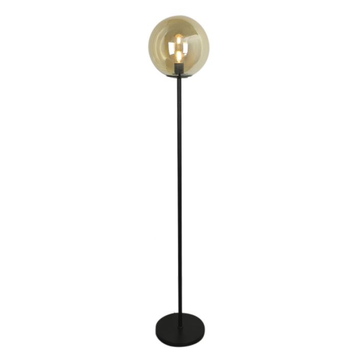 Design vloerlamp amber, Dolf, met schakelaar