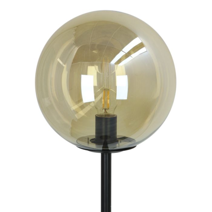 Design vloerlamp amber, Dolf, met schakelaar