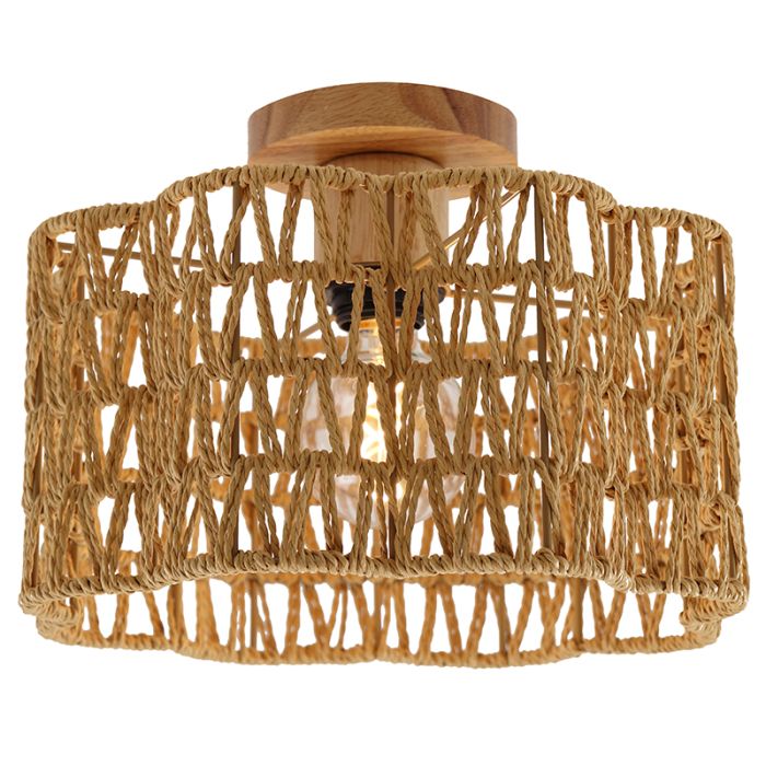 Papieren plafondlamp bruin, Mickey