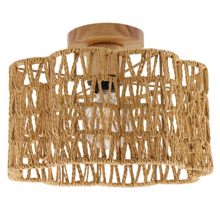 Papieren plafondlamp bruin, Mickey
