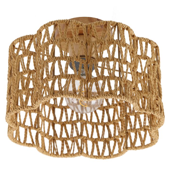 Papieren plafondlamp bruin, Mickey