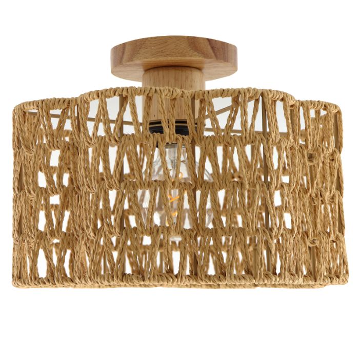 Papieren plafondlamp bruin, Mickey