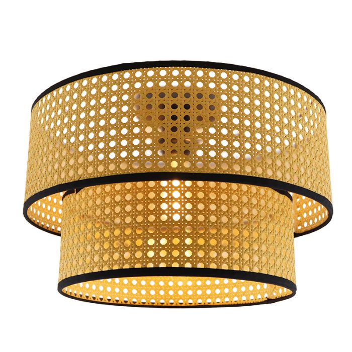 Rotan plafondlamp bruin, Kirsten