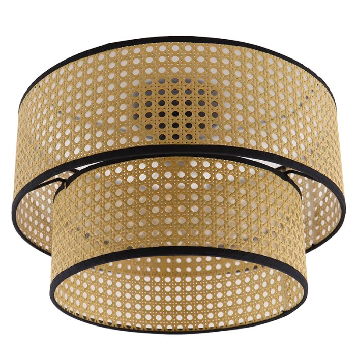 Rotan plafondlamp bruin, Kirsten