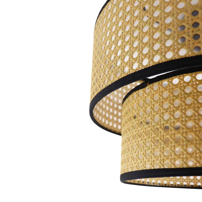 Rotan plafondlamp bruin, Kirsten