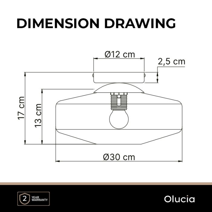 Design plafonnière grijs, Sevda
