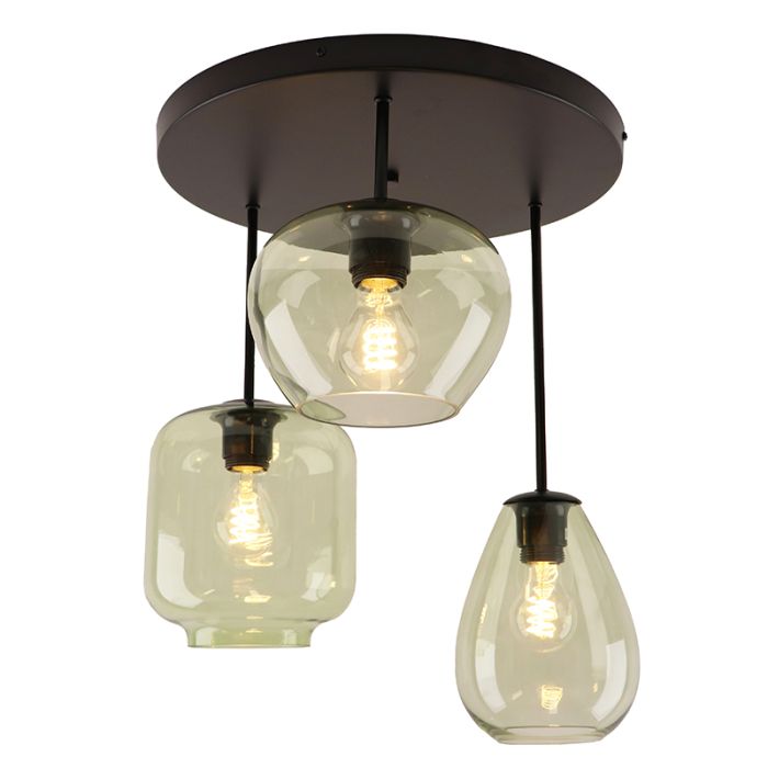 Moderne plafondlamp groen, Caia