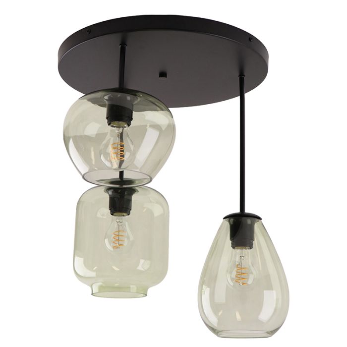 Moderne plafondlamp groen, Caia