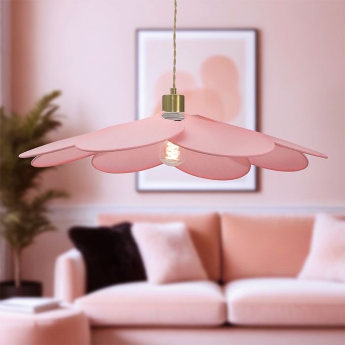 Landelijke hanglamp roze, Nena