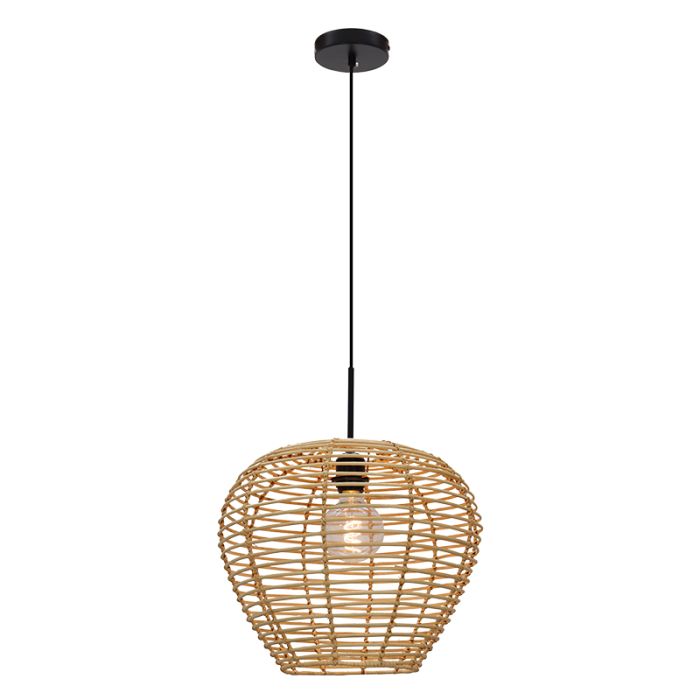 Rotan hanglamp bruin, Irene