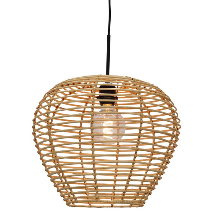 Rotan hanglamp bruin, Irene