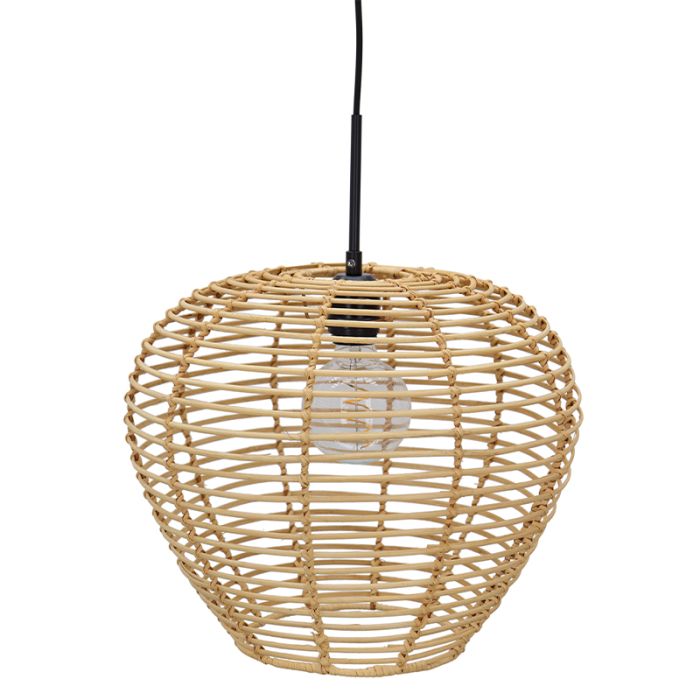 Rotan hanglamp bruin, Irene